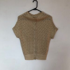 KNIT WIT Button down, lacey sweater